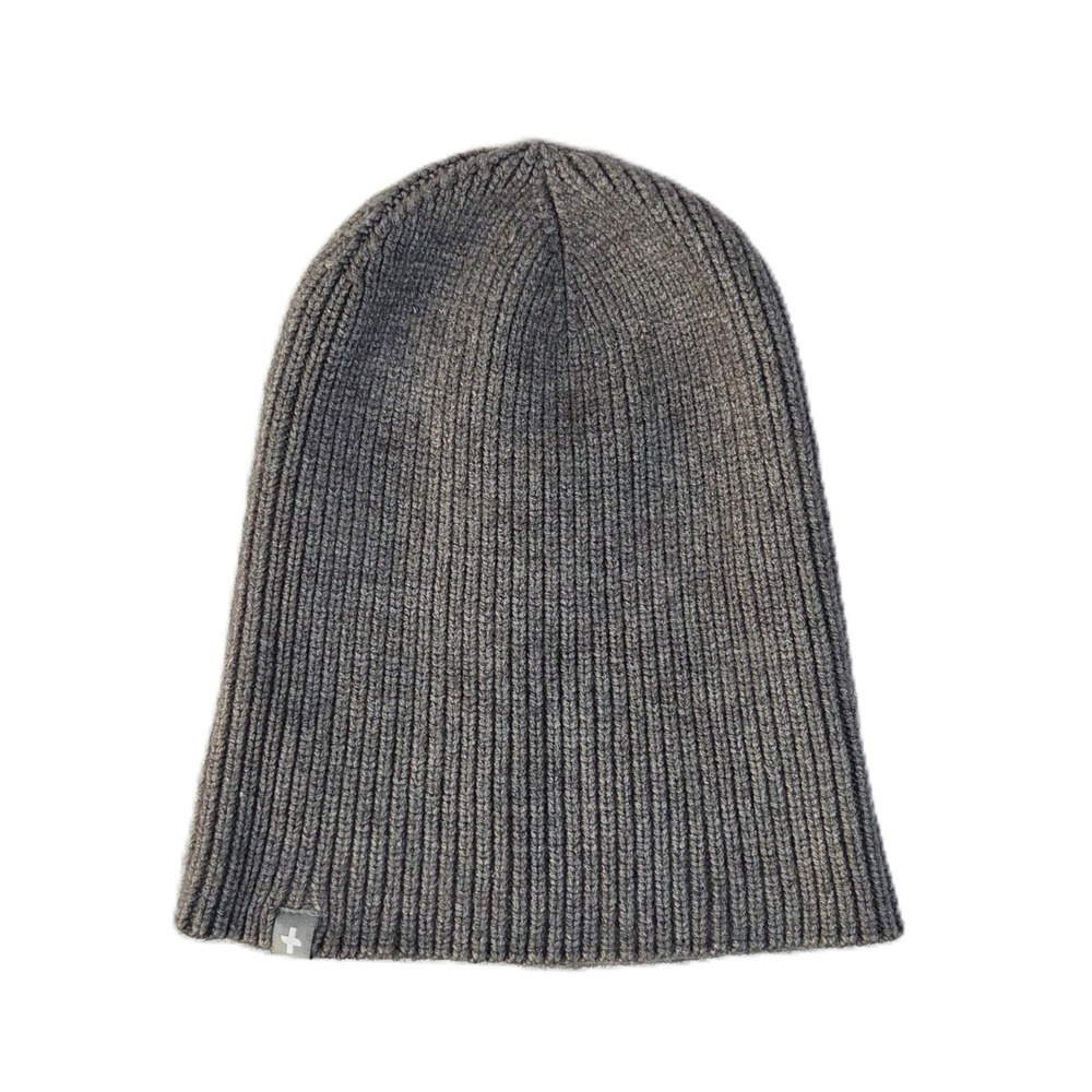 FIGS Charcoal Gray Ribbed Knit Slouchy Beanie Hat Medical Scrub Style Unisex OS